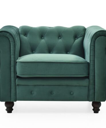 Grand fauteuil Velours Vert