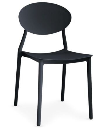 Lot de 4 chaises empilables Noir
