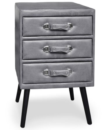 Commode 3 tiroirs Bardo Simili P.U. Gris