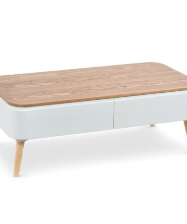 Table basse scandinave Blanc et Bois