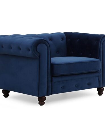 Grand fauteuil Velours Bleu