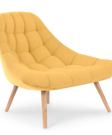 Lot de 2 fauteuils Danios Tissu Jaune