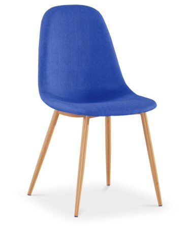 Lot de 4 chaises scandinaves Gao Tissu Bleu