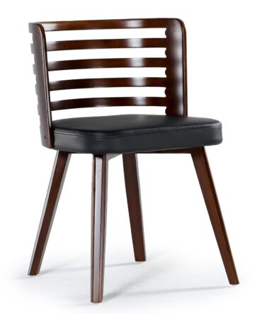 Lot de 2 chaises scandinave Koxy bois noisette et Noir