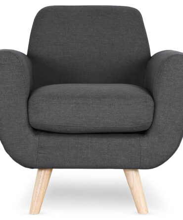 Fauteuil scandinave Danube Tissu Gris foncé