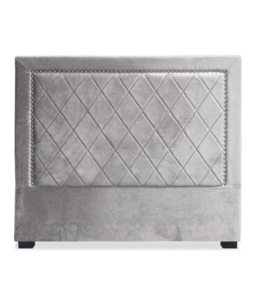 Tête de lit Meghan 140cm Velours Argent