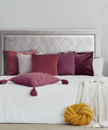 Tête de lit Meghan 140cm Velours Argent