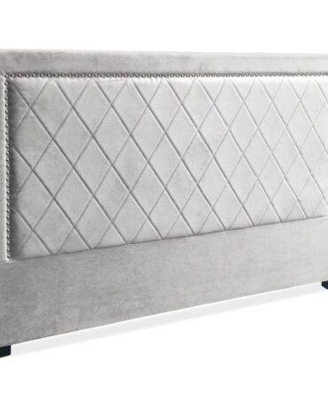 Tête de lit Meghan 180cm Velours Argent