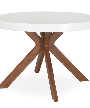 Table ronde extensible Blanc