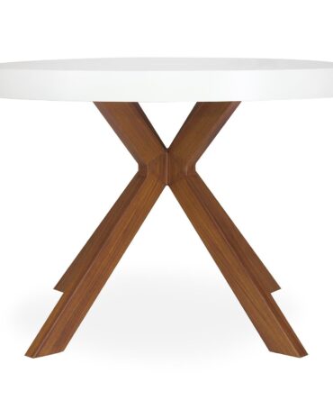 Table ronde extensible Blanc