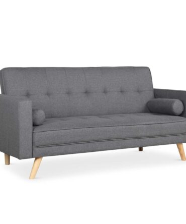 Canapé convertible clic-clac scandinave Slow tissu Gris foncé