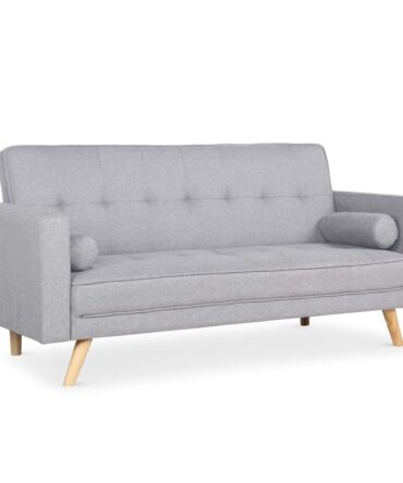 Canapé convertible clic-clac scandinave Slow Tissu Gris clair