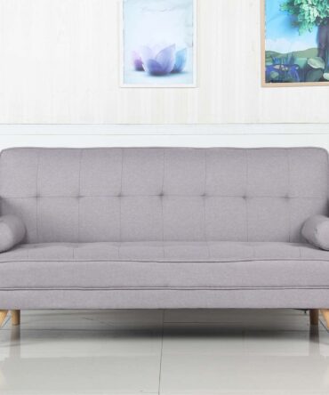 Canapé convertible clic-clac scandinave Slow Tissu Gris clair