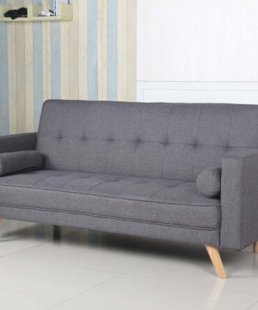Canapé convertible clic-clac scandinave Slow tissu Gris foncé