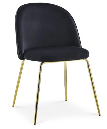 Lot de 2 chaises Velours Noir