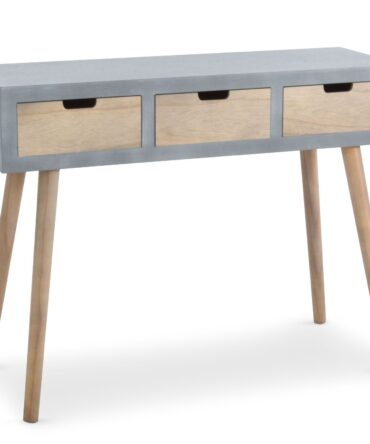Console scandinave 3 tiroirs Gris