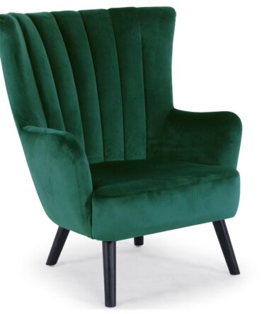 Fauteuil scandinave Vidal en Velours Vert