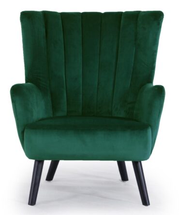 Fauteuil scandinave Vidal en Velours Vert
