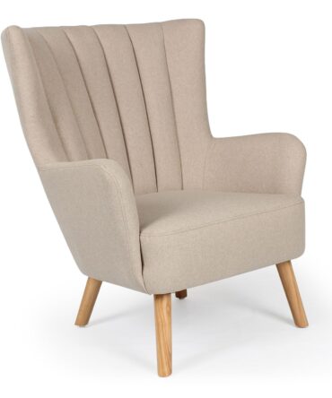 Fauteuil scandinave Vidal Beige