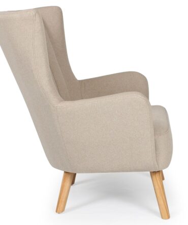 Fauteuil scandinave Vidal Beige