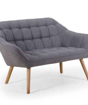Canapé 2 places Scandinave Tissu Gris Clair
