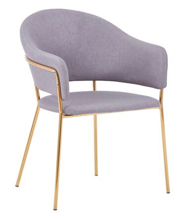 Lot de 2 chaises/fauteuils Ulrick Tissu Gris