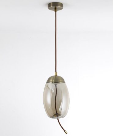 Suspension LED Verre Transparent fumé