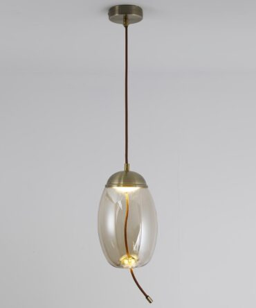 Suspension LED Verre Transparent fumé