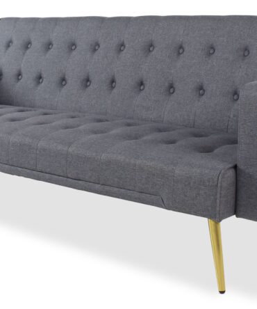 Canapé convertible clic-clac Justy Tissu Gris foncé