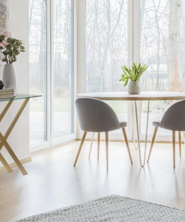Console en Verre et Pieds Or