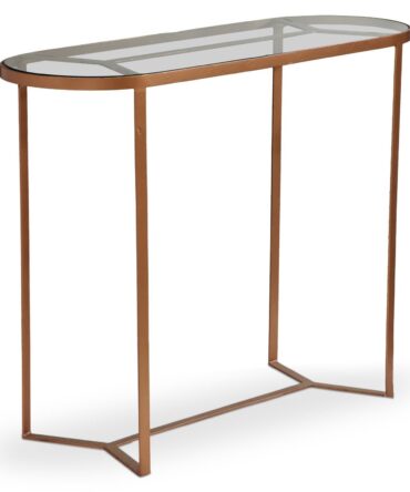 Console Verre et Métal Cuivré