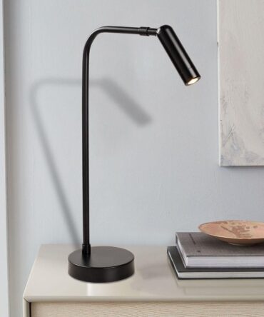 Lampe à poser une torche Faxus 47cm Métal Noir