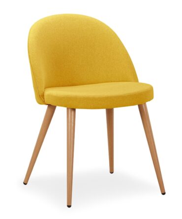 Lot de 2 chaises scandinaves Maury tissu Jaune