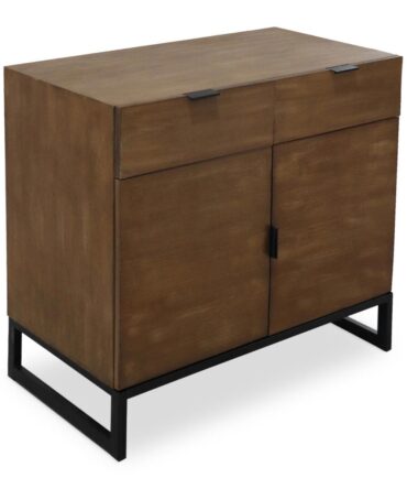 Commode 2 tiroirs et 2 portes battantes Panara Chêne Clair