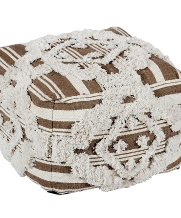 Pouf Perou Tissu Marron