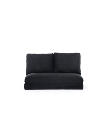 Pouf convertible 2 places Velours Noir