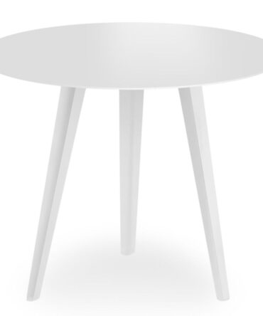 Table d'appoint ronde 45cm Bipolart Métal Blanc