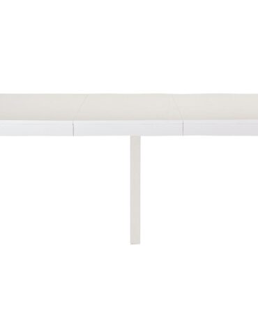Table ronde extensible Blanc pieds Or