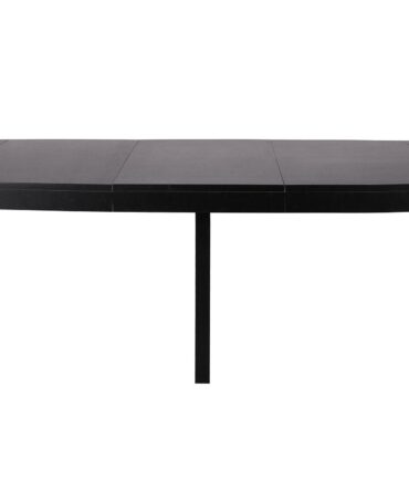 Table ronde extensible Noir pieds Or