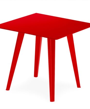 Table d'appoint carrée 40cm Métal Rouge