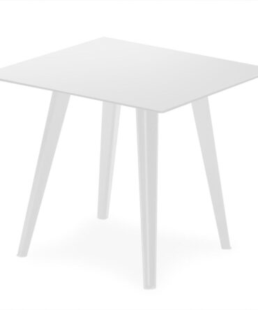 Table d'appoint carrée 40cm Métal Blanc