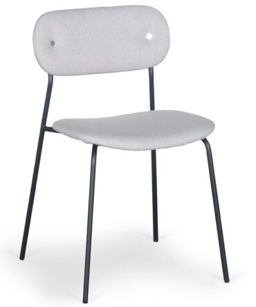 Lot de 4 chaises modernes Stellair Tissu Gris