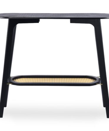 Console moderne en cannage et Bambou Noir